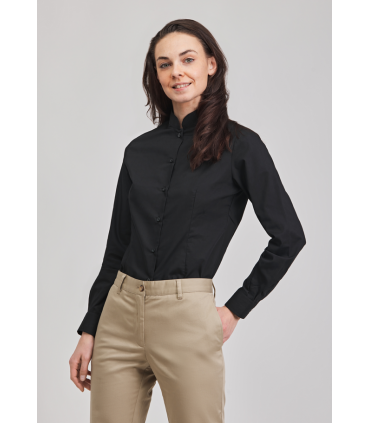 CAMISA MUJER M/L MAO POPELÍN
