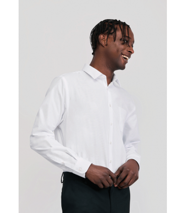 CAMISA HOMBRE REGULAR FIT MANGA LARGA FIL A FIL